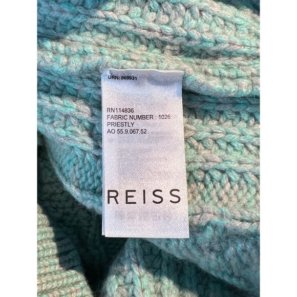 Reiss Sweater Priestly Cable Knit Pullover Lambswool Chunky Cozy Winter Warm - Picture 5 of 6